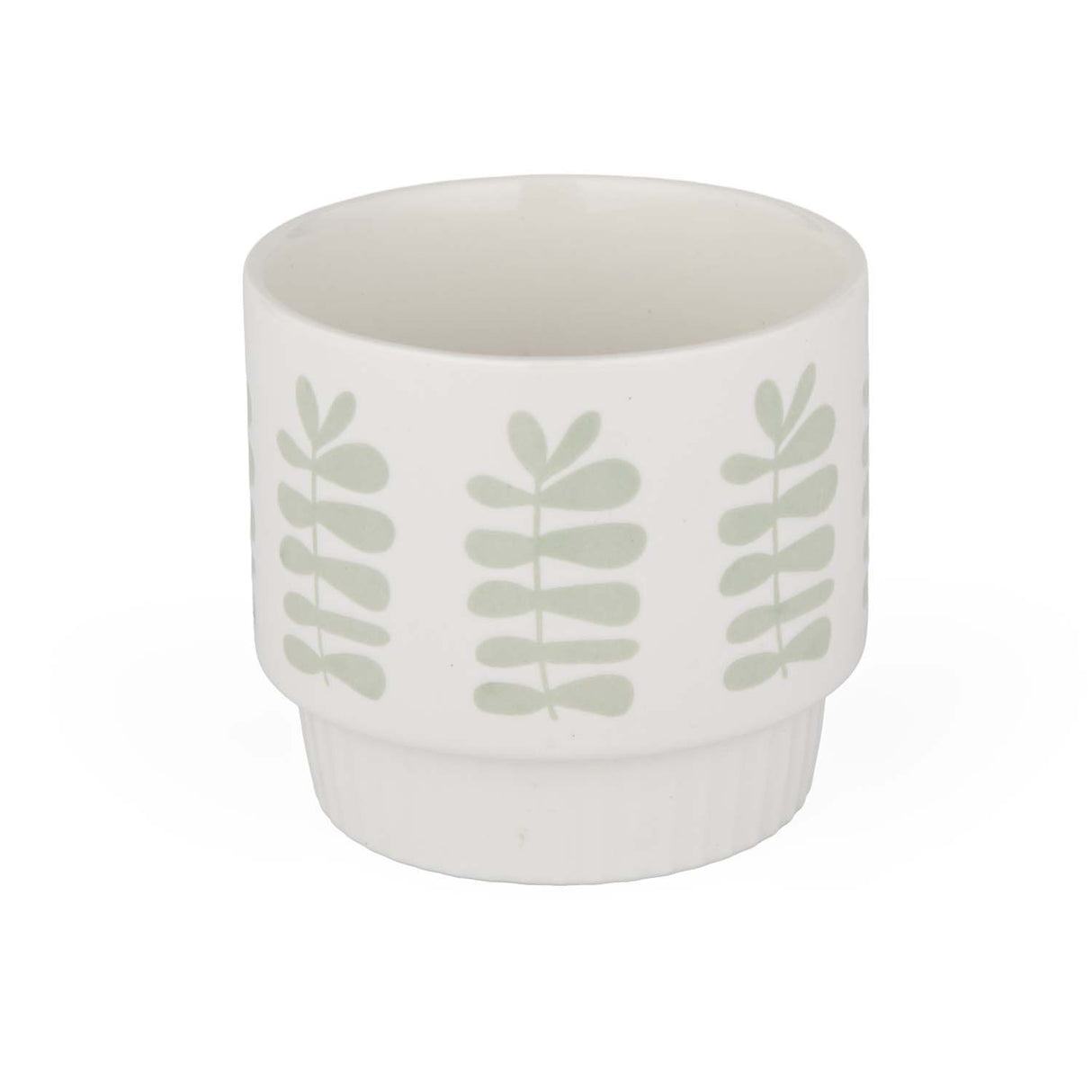 Botanical Design 380 ml Ceramic Coffee Mug- White