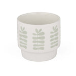 Botanical Design 380 ml Ceramic Coffee Mug- White