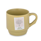 Keep Smiling Polaroid Printed 350 ml Ceramic Coffee Mug- Mustard