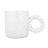 Speckled 350 ml Ceramic Coffee Mug with Rope Handle- Beige