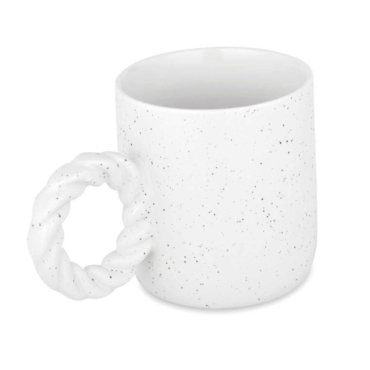 Speckled 350 ml Ceramic Coffee Mug with Rope Handle- Beige