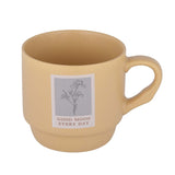 Good Mood Every Day Polaroid Printed 350 ml Ceramic Coffee Mug- Yellow