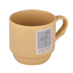 Good Mood Every Day Polaroid Printed 350 ml Ceramic Coffee Mug- Yellow