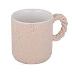 Speckled 350 ml Ceramic Coffee Mug with Rope Handle- Peach