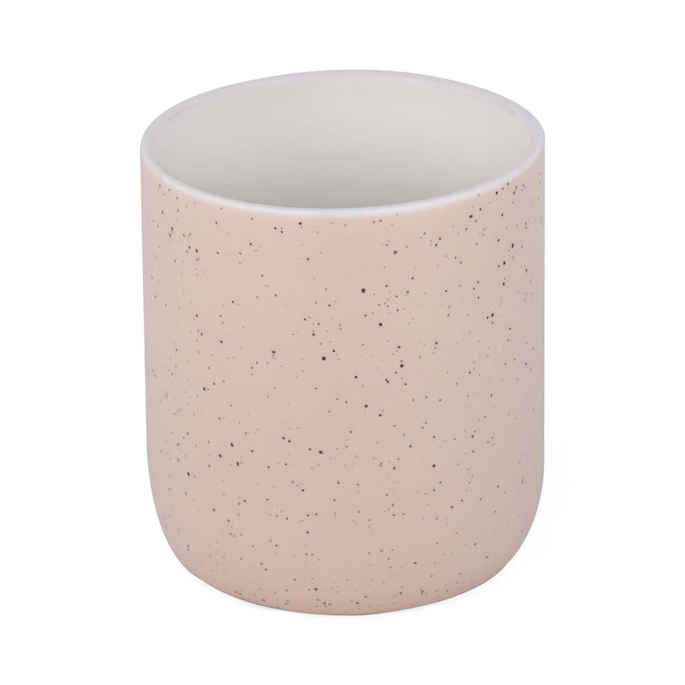 Speckled 350 ml Ceramic Coffee Mug with Rope Handle- Peach