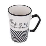 This Is Us Printed 450 ml Ceramic Coffee Mug- Black & White