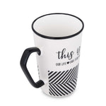 This Is Us Printed 450 ml Ceramic Coffee Mug- Black & White