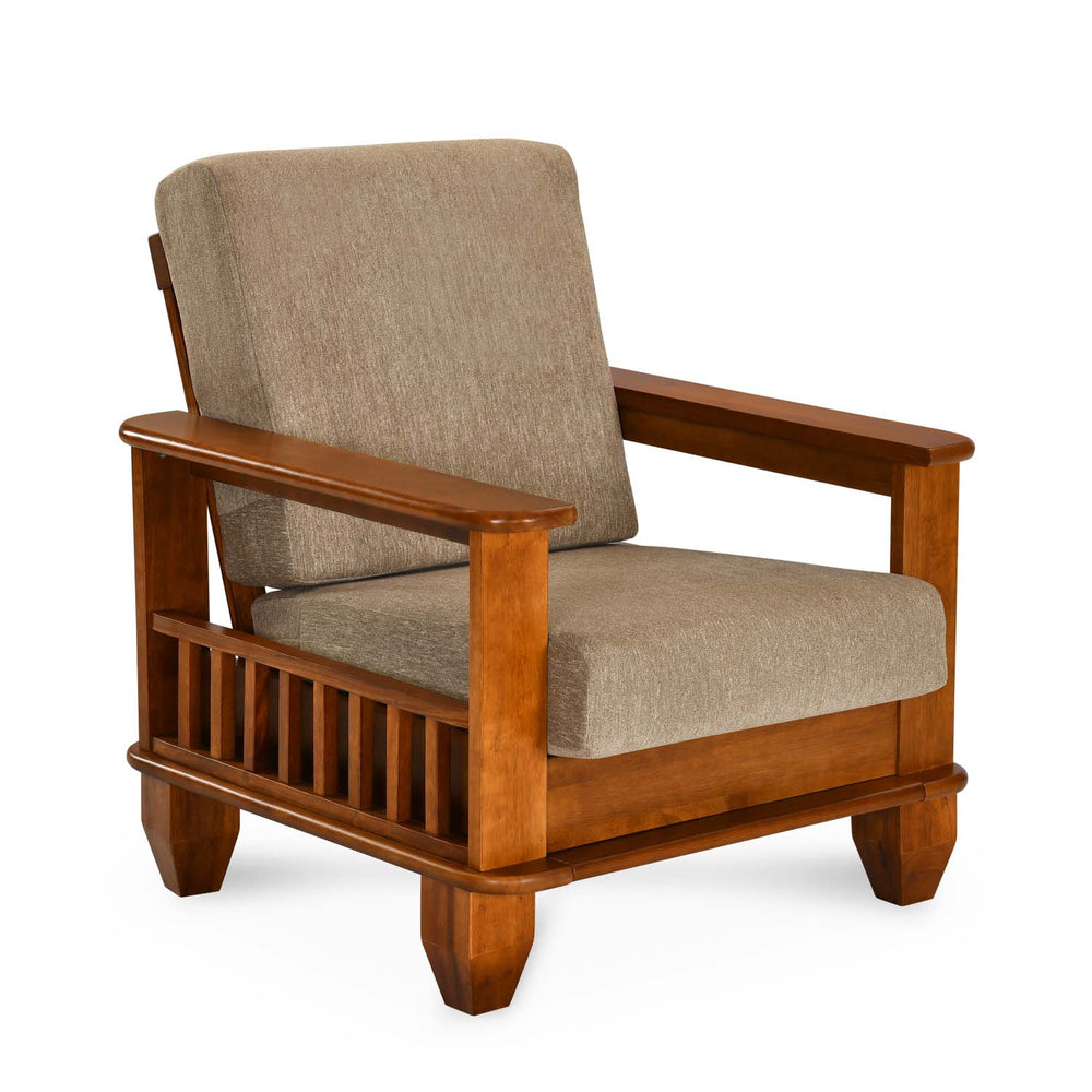 Elena Nios 1 Seater Fabric Sofa- New Wenge