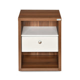 Magnus Engineered Wood Night Stand(Lyon Walnut)