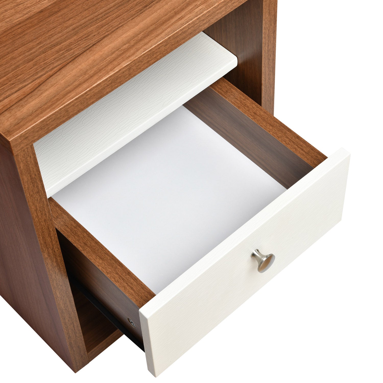 Magnus Engineered Wood Night Stand(Lyon Walnut)