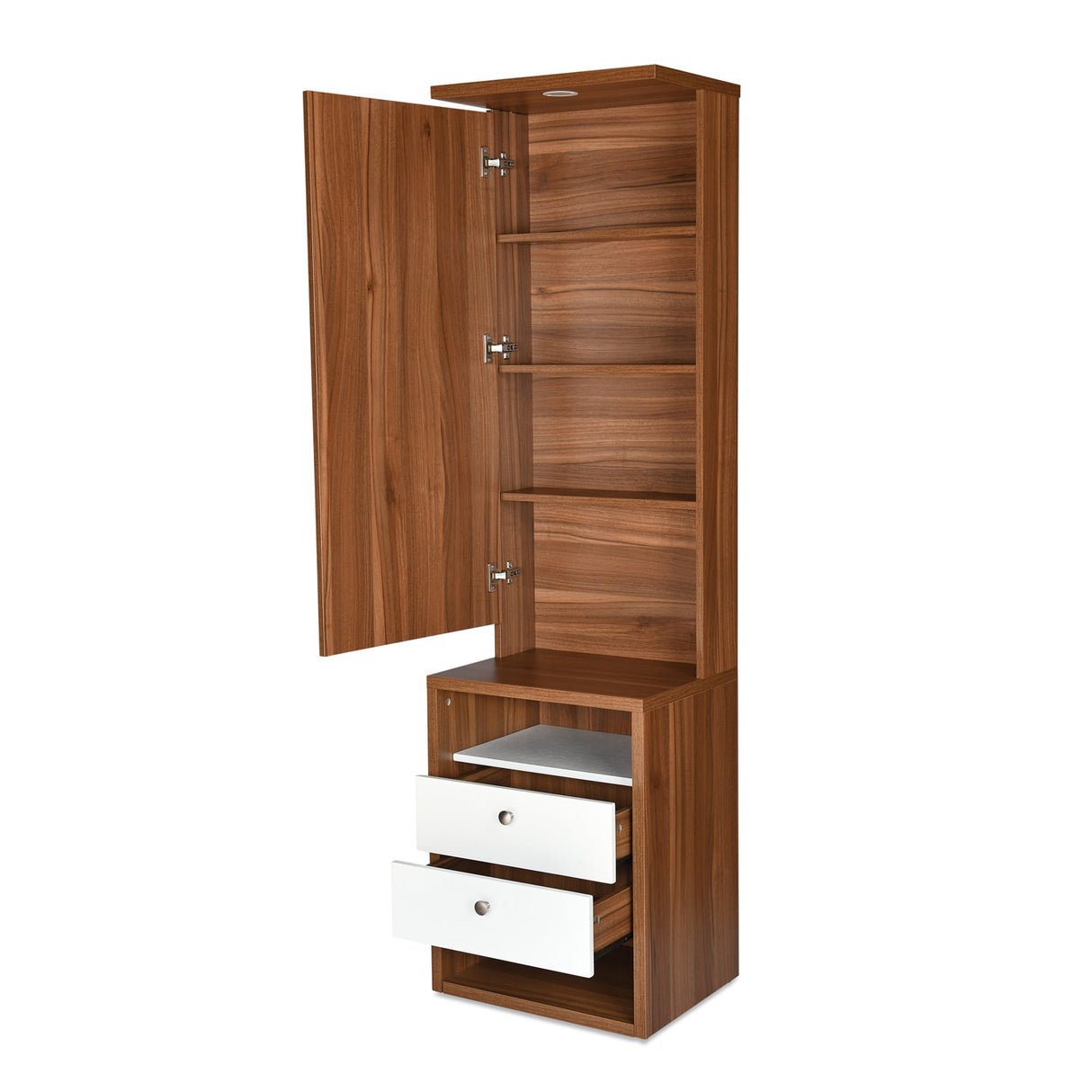 Magnus Dresser with Mirrior and LED Light(Lyon Walnut)