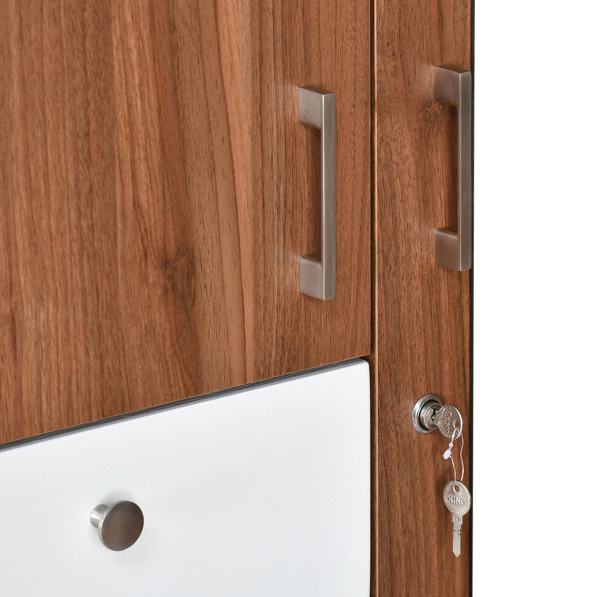 Magnus 2 Door Engineered Wood Wardrobe (Lyon Walnut)