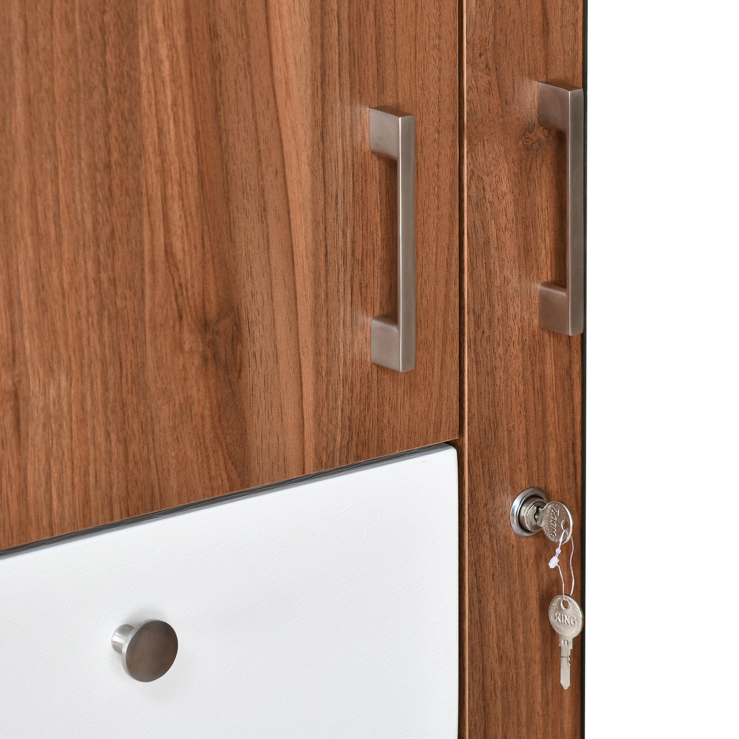 Magnus 2 Door Engineered Wood Wardrobe (Lyon Walnut)