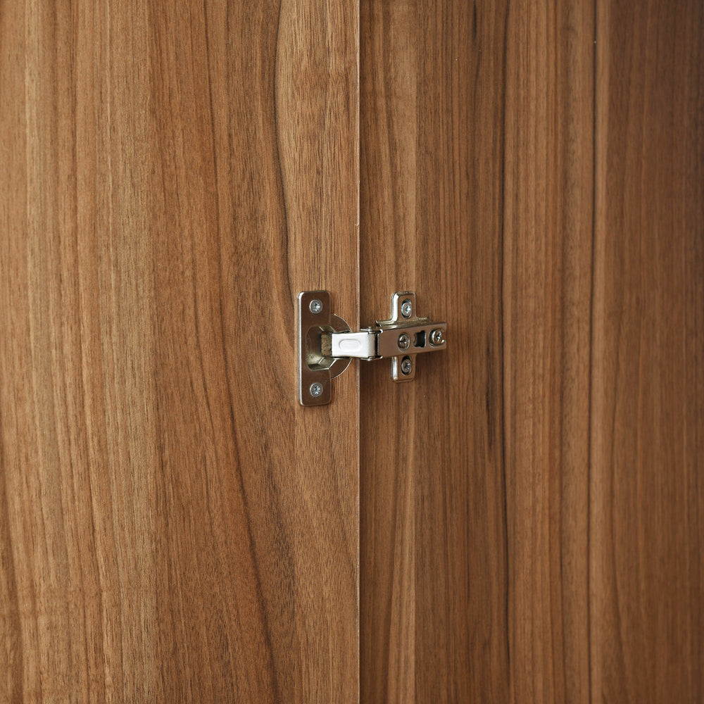 Magnus 2 Door Engineered Wood Wardrobe (Lyon Walnut)