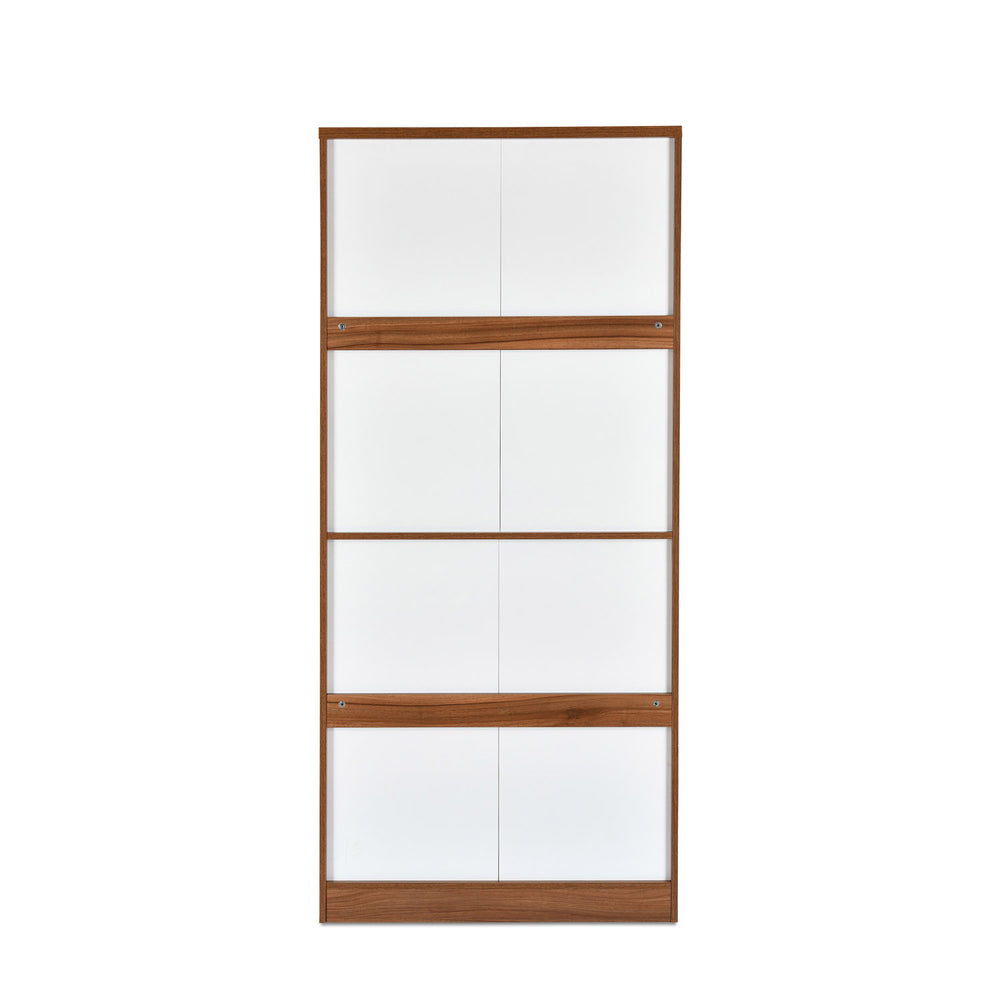 Magnus 2 Door Engineered Wood Wardrobe (Lyon Walnut)
