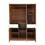 Magnus 3 Door Engineered Wood Wardrobe (Lyon Walnut)