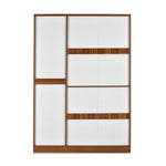 Magnus 3 Door Engineered Wood Wardrobe (Lyon Walnut)