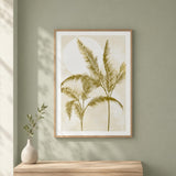 Palm Trees Canvas Wall Painting- Gold