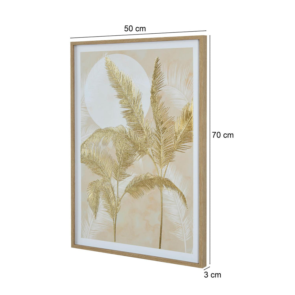 Palm Trees Canvas Wall Painting- Gold