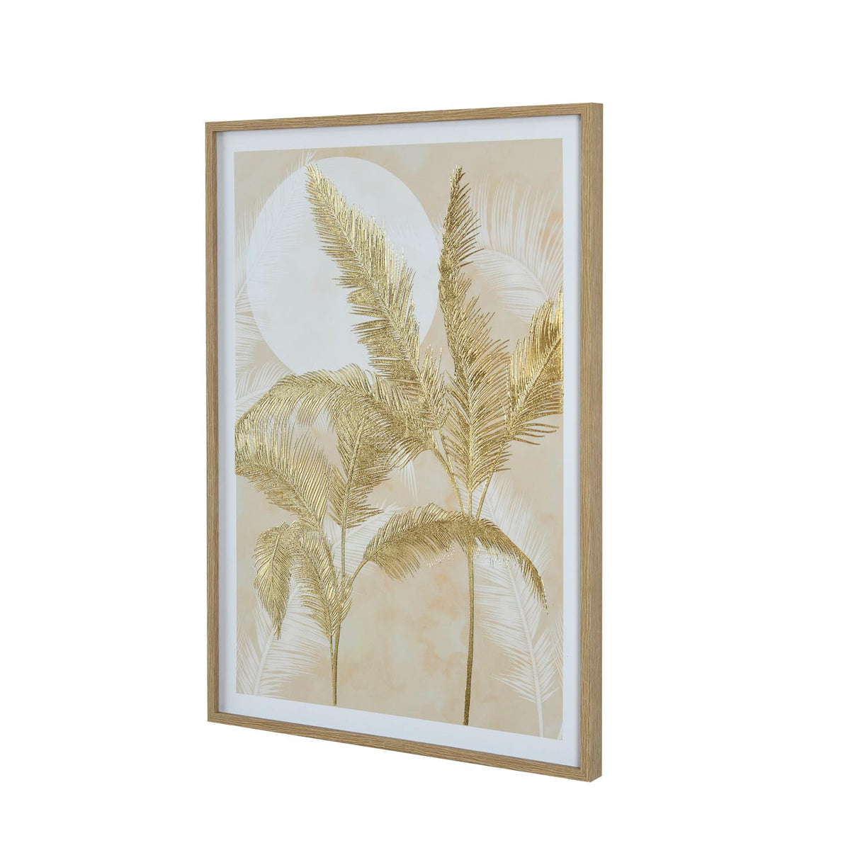 Palm Trees Canvas Wall Painting- Gold