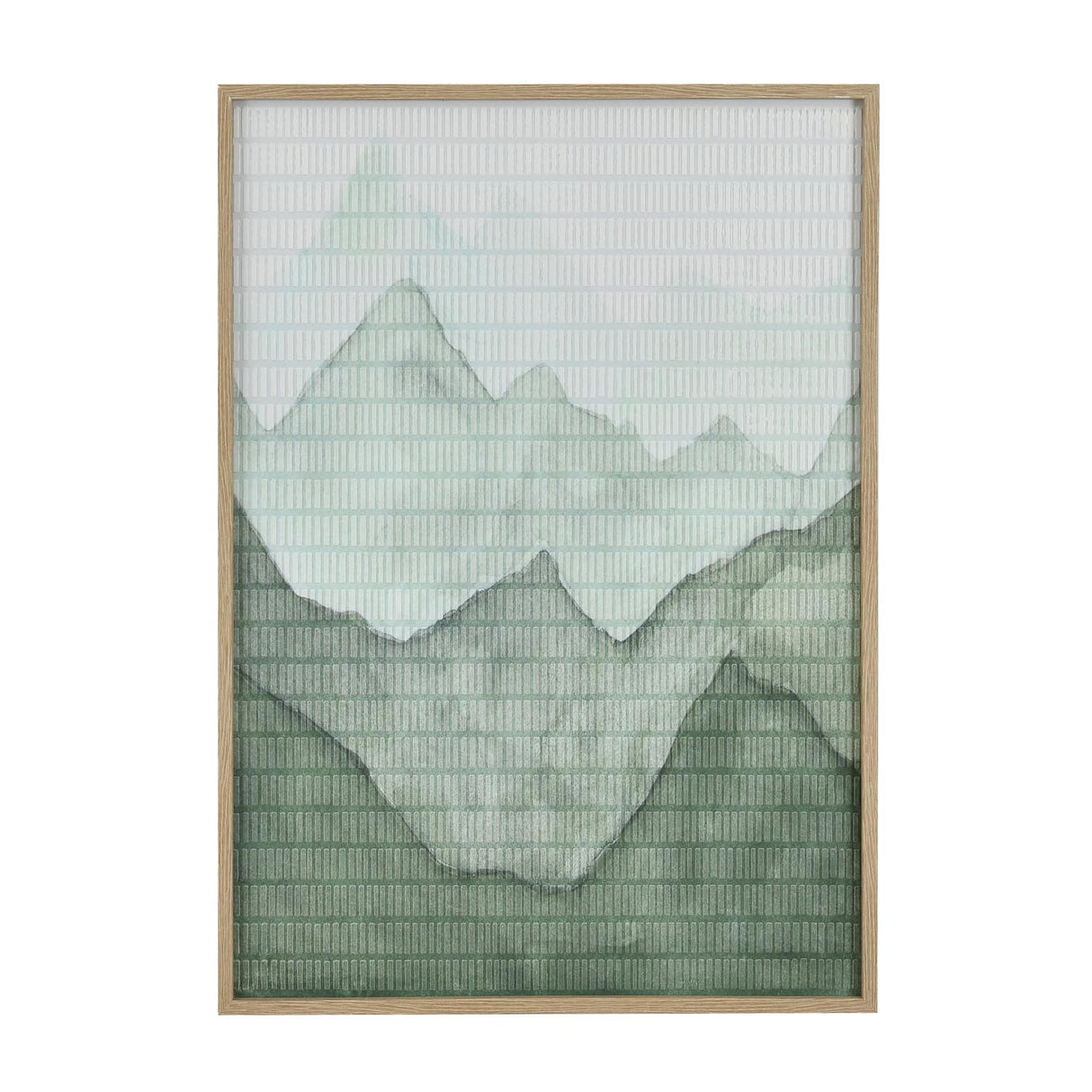 Mountain Crackle Paper Wall Painting- Green