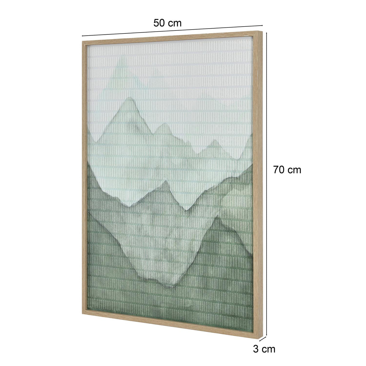 Mountain Crackle Paper Wall Painting- Green