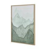 Mountain Crackle Paper Wall Painting- Green