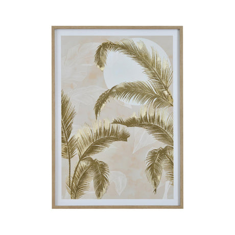 Palm Trees Canvas Wall Painting- Gold