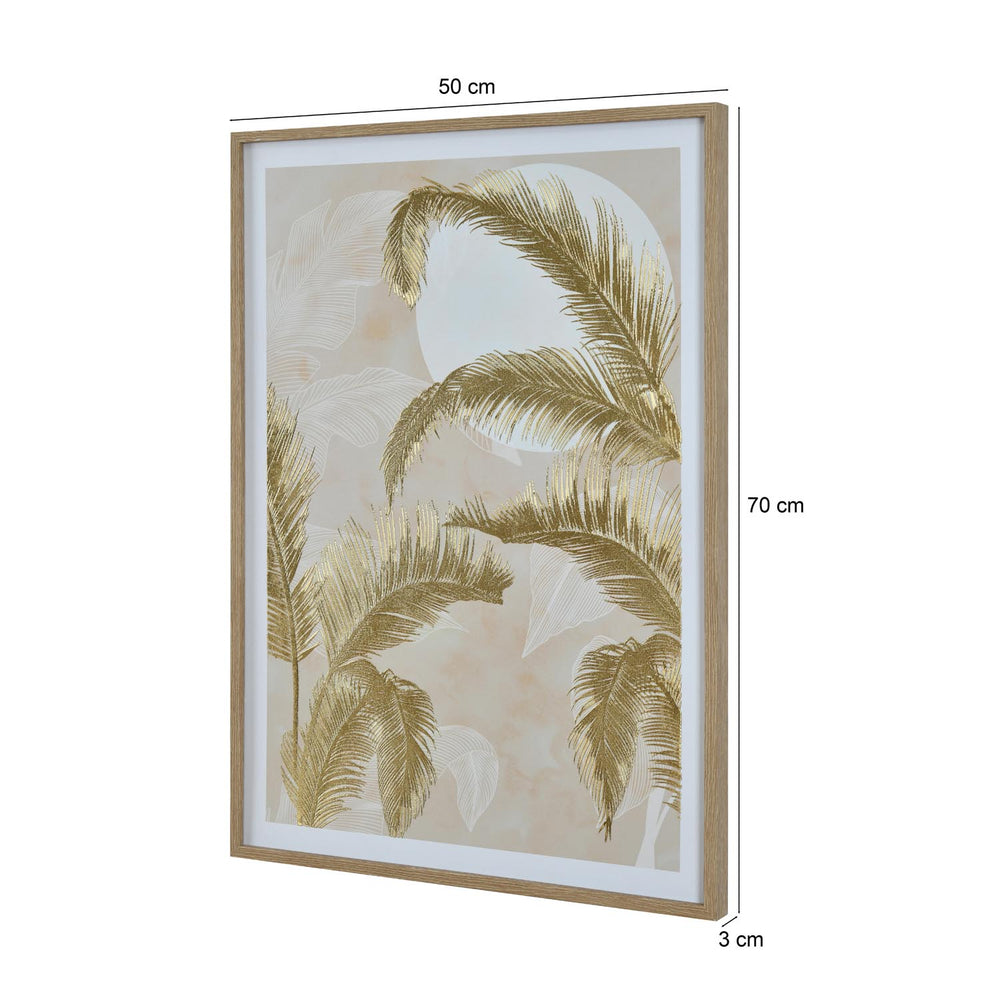 Palm Trees Canvas Wall Painting- Gold