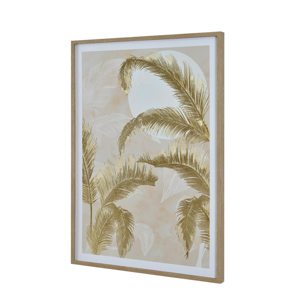 Palm Trees Canvas Wall Painting- Gold