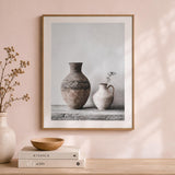 Still Life Vases Canvas Wall Painting- Brown