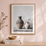 Still Life Vases Canvas Wall Painting- Brown