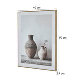 Still Life Vases Canvas Wall Painting- Brown