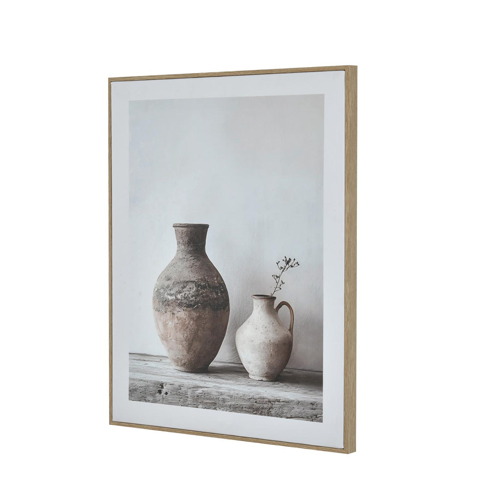 Still Life Vases Canvas Wall Painting- Brown
