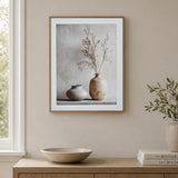 Drystick Vase Still Life Canvas Wall Painting- Brown & Grey