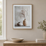 Drystick Vase Still Life Canvas Wall Painting- Brown & Grey