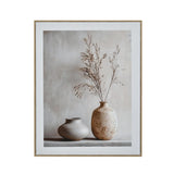 Drystick Vase Still Life Canvas Wall Painting- Brown & Grey