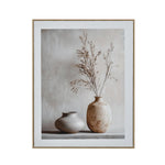 Drystick Vase Still Life Canvas Wall Painting- Brown & Grey