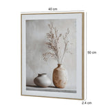 Drystick Vase Still Life Canvas Wall Painting- Brown & Grey