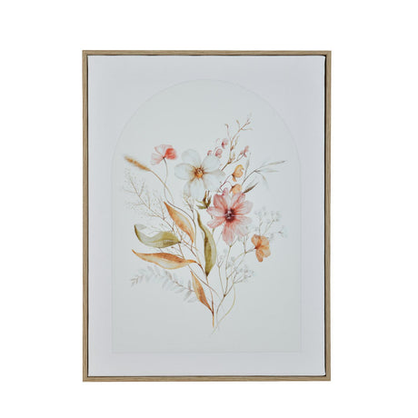 Floral Botanical Canvas Wall Painting- Multicolor