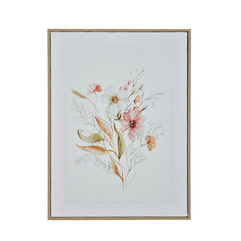Floral Botanical Canvas Wall Painting- Multicolor
