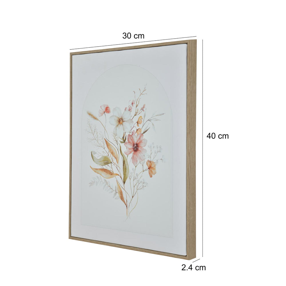 Floral Botanical Canvas Wall Painting- Multicolor