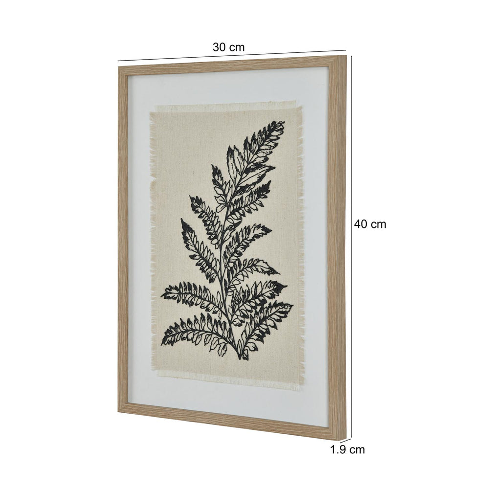 Fabric Lineart Canvas Wall Painting- Multicolor