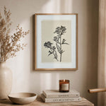Fabric Lineart Canvas Wall Painting- Multicolor