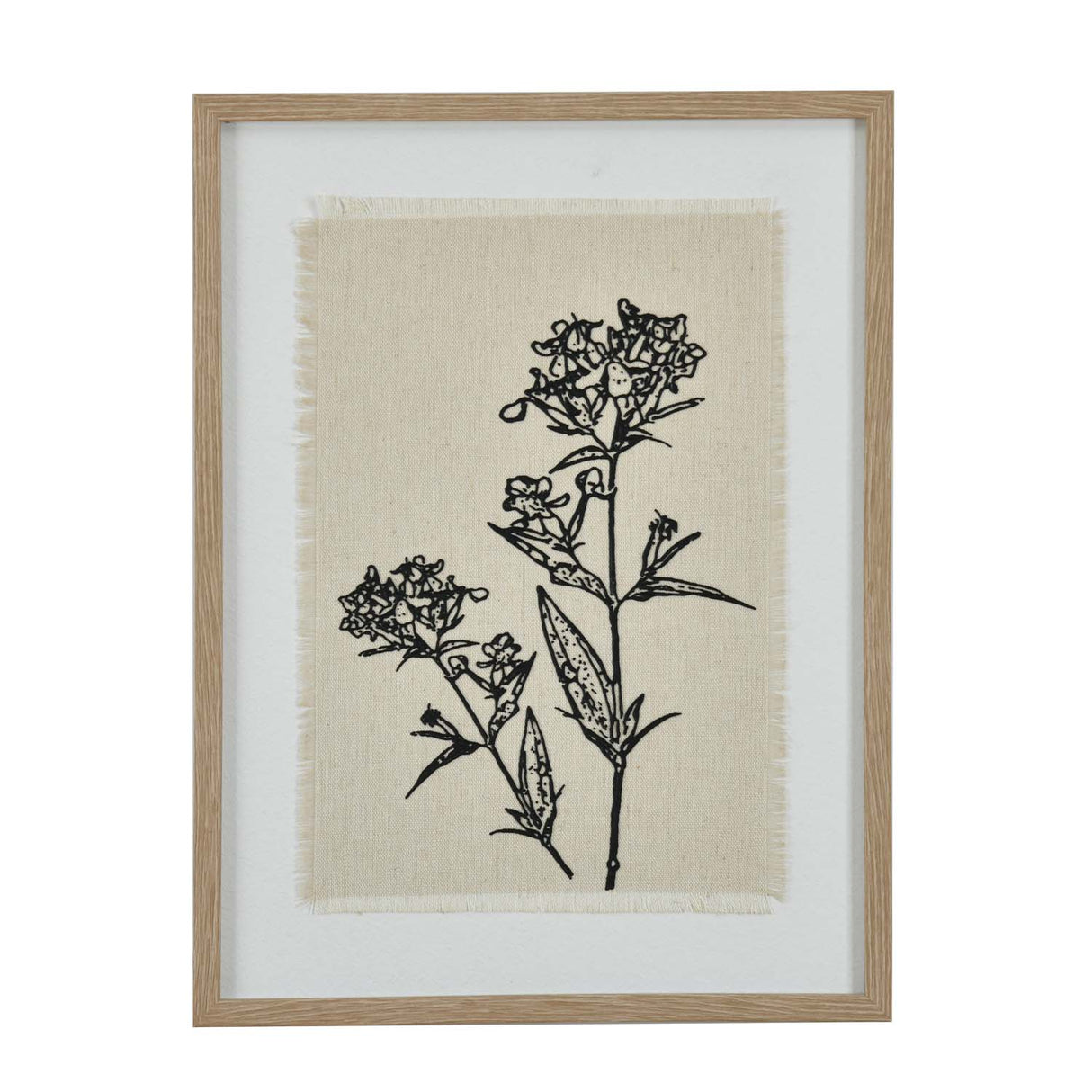 Fabric Lineart Canvas Wall Painting- Multicolor