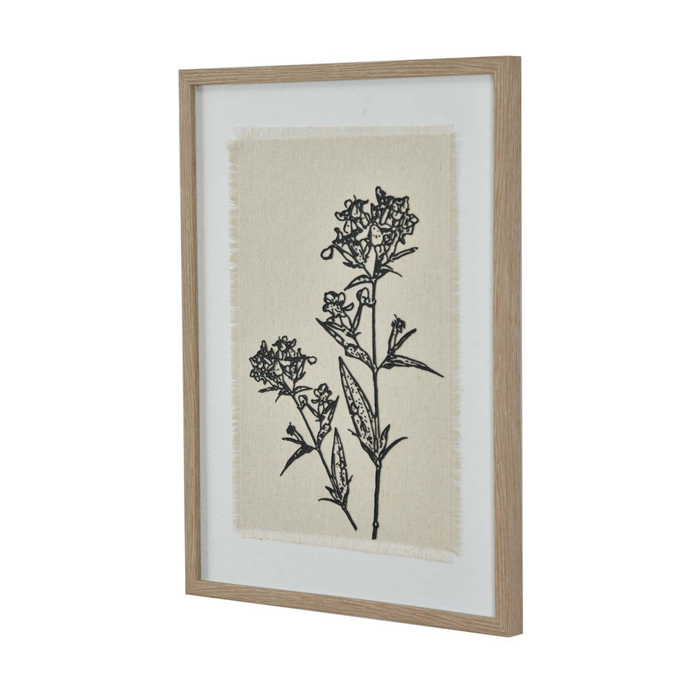 Fabric Lineart Canvas Wall Painting- Multicolor