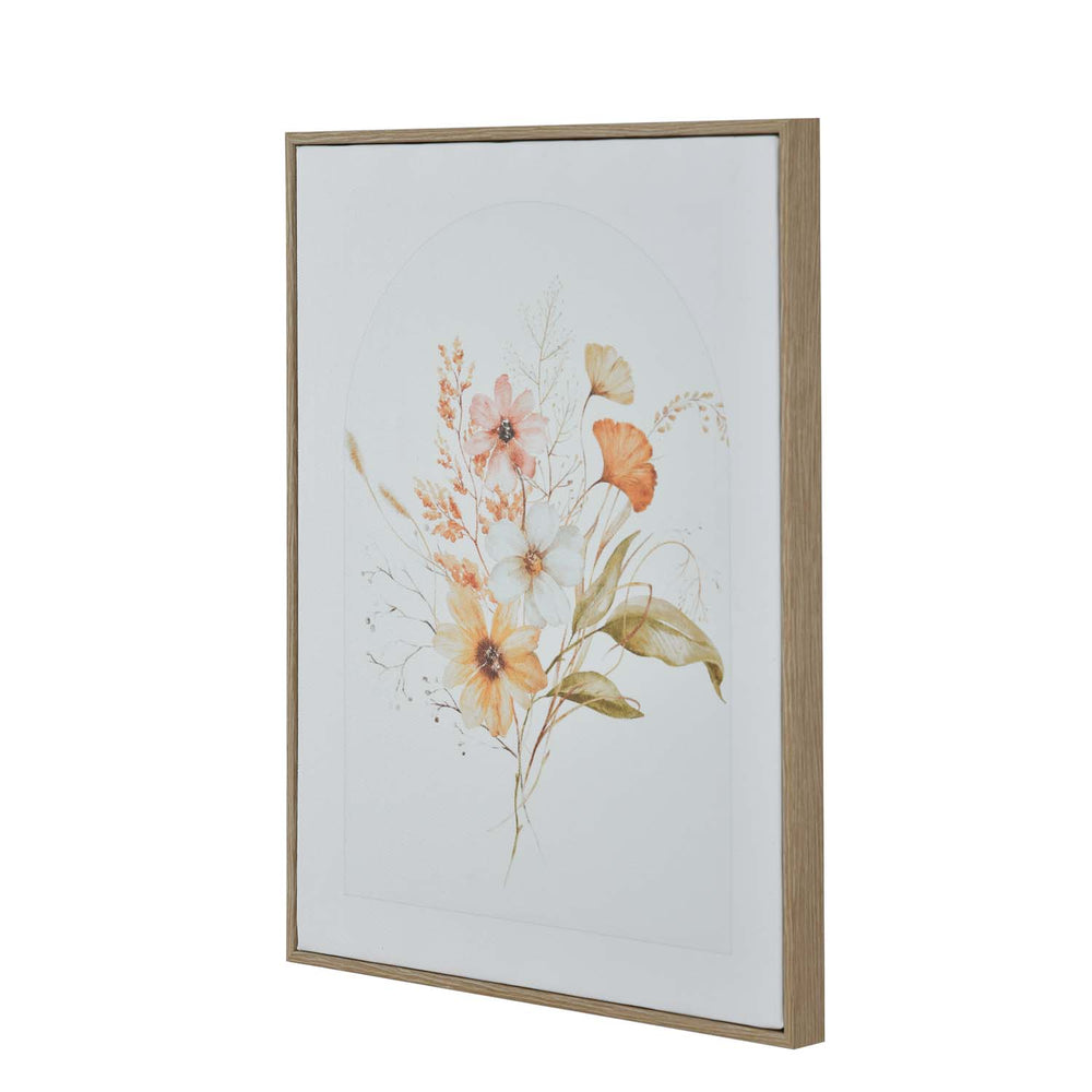 Floral Botanical Canvas Wall Painting- Multicolor