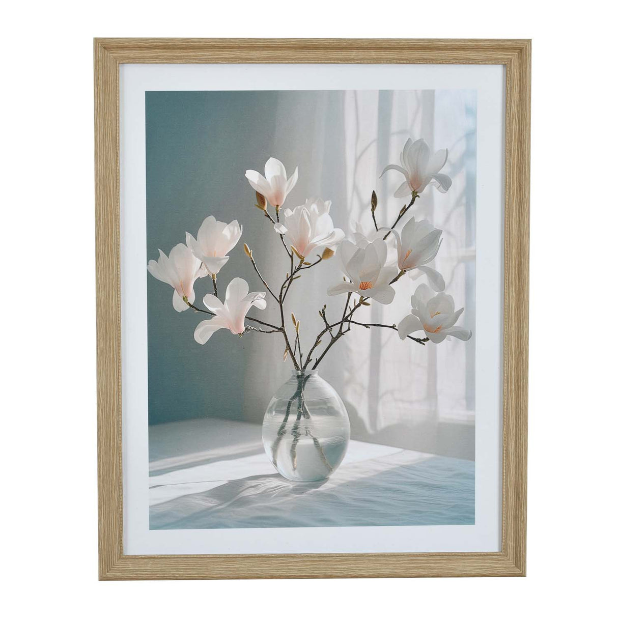 Flowers with Pot Canvas Wall Painting- Multicolor
