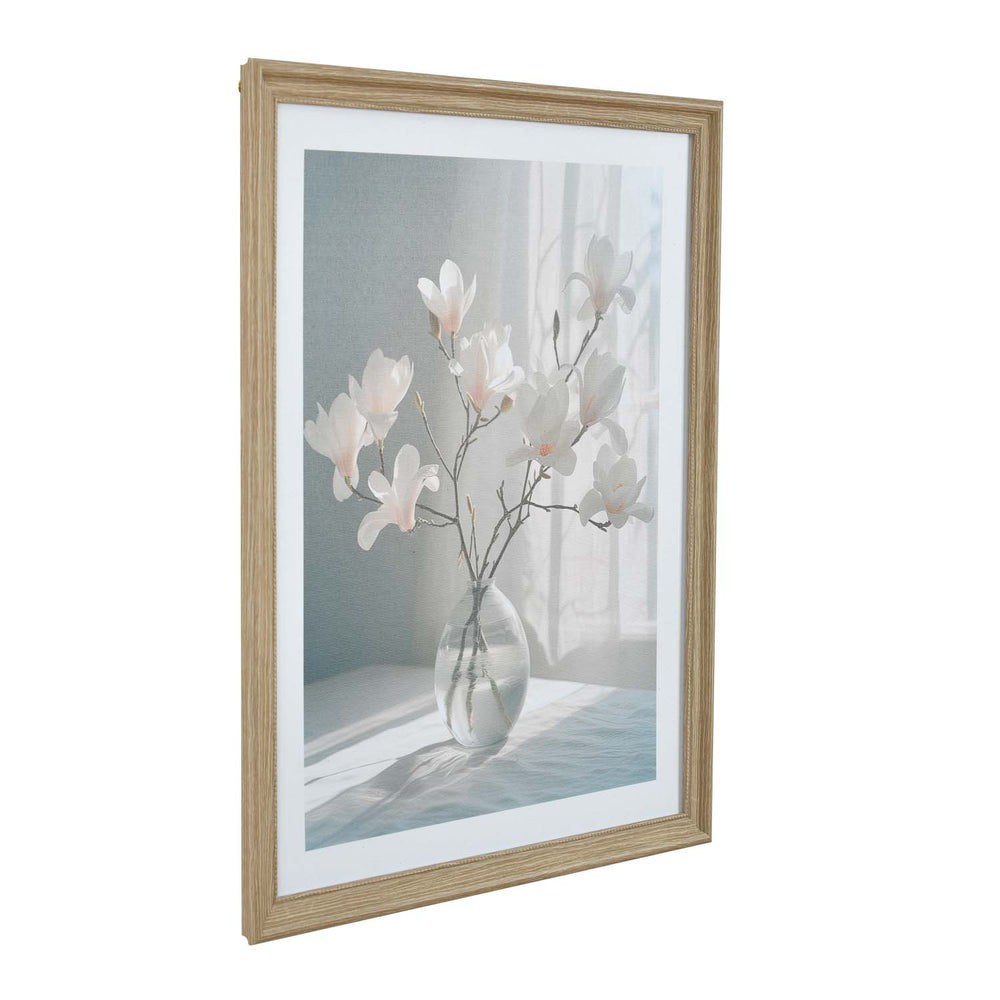 Flowers with Pot Canvas Wall Painting- Multicolor