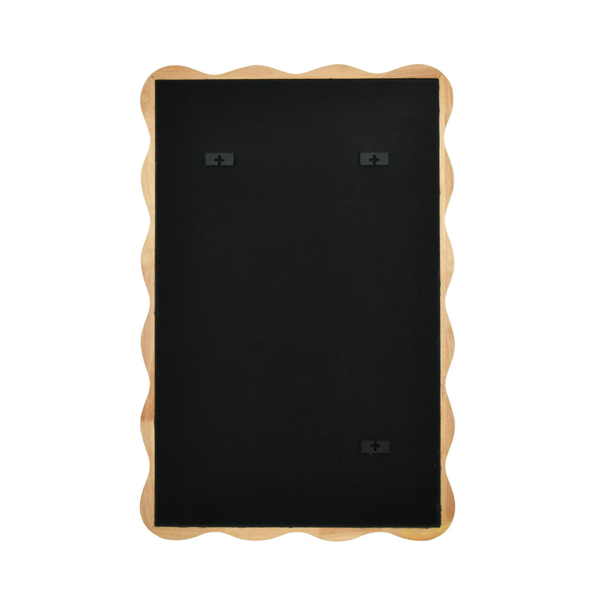 Decorative Wavy Edge Wall Mirror- Brown